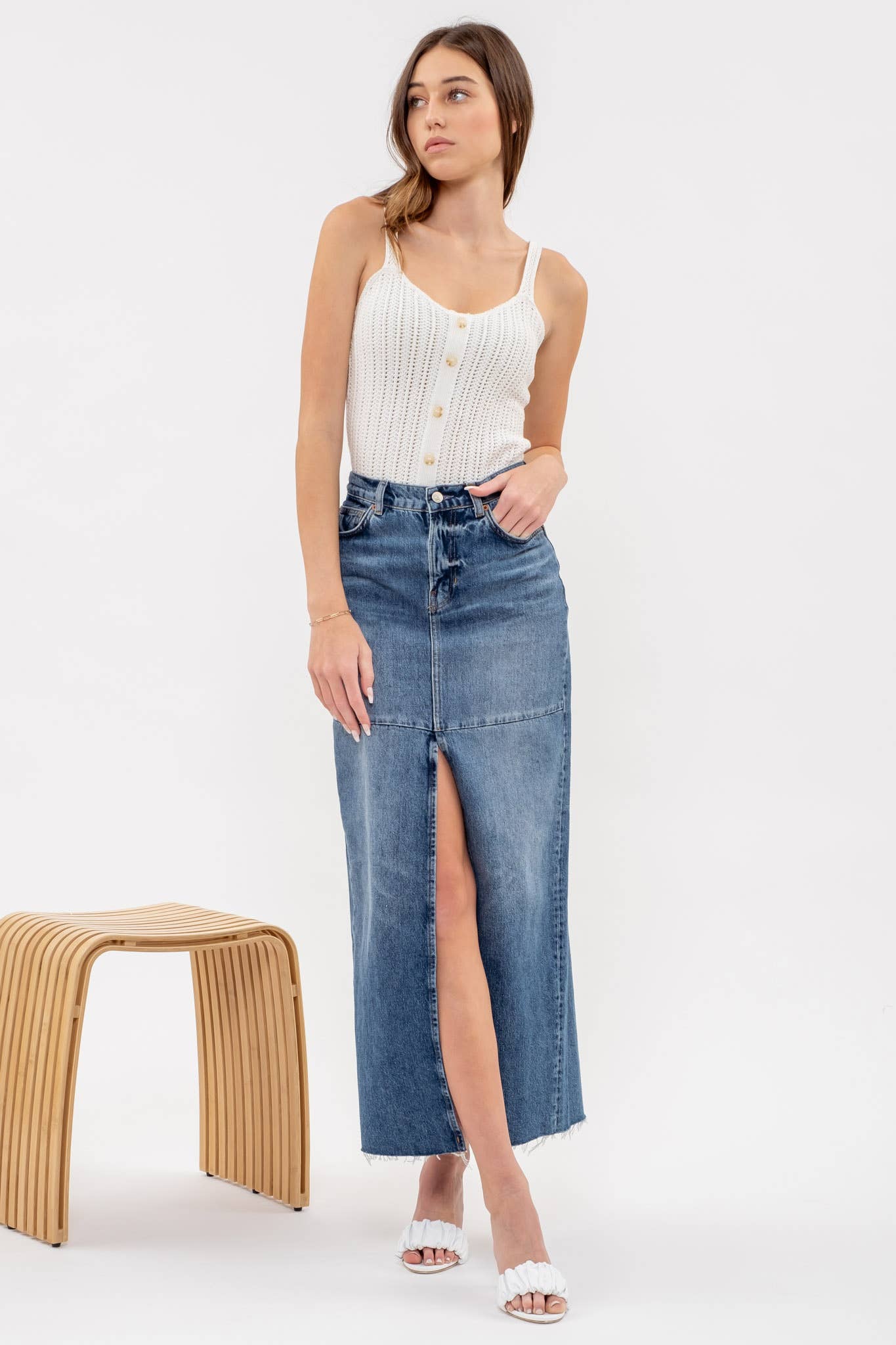 Ivory crochet camisole - Best & Co. Boutique