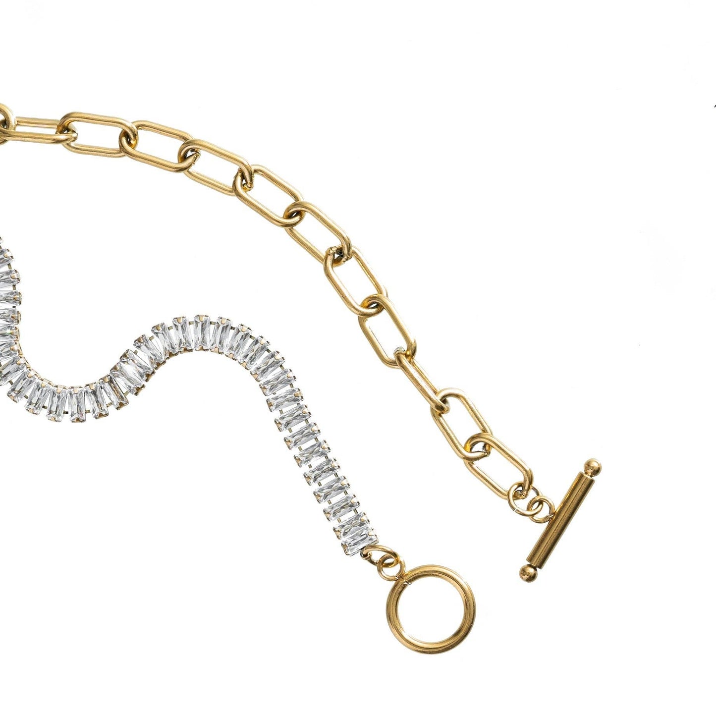Gilded Tide Tennis & Paperclip Choker