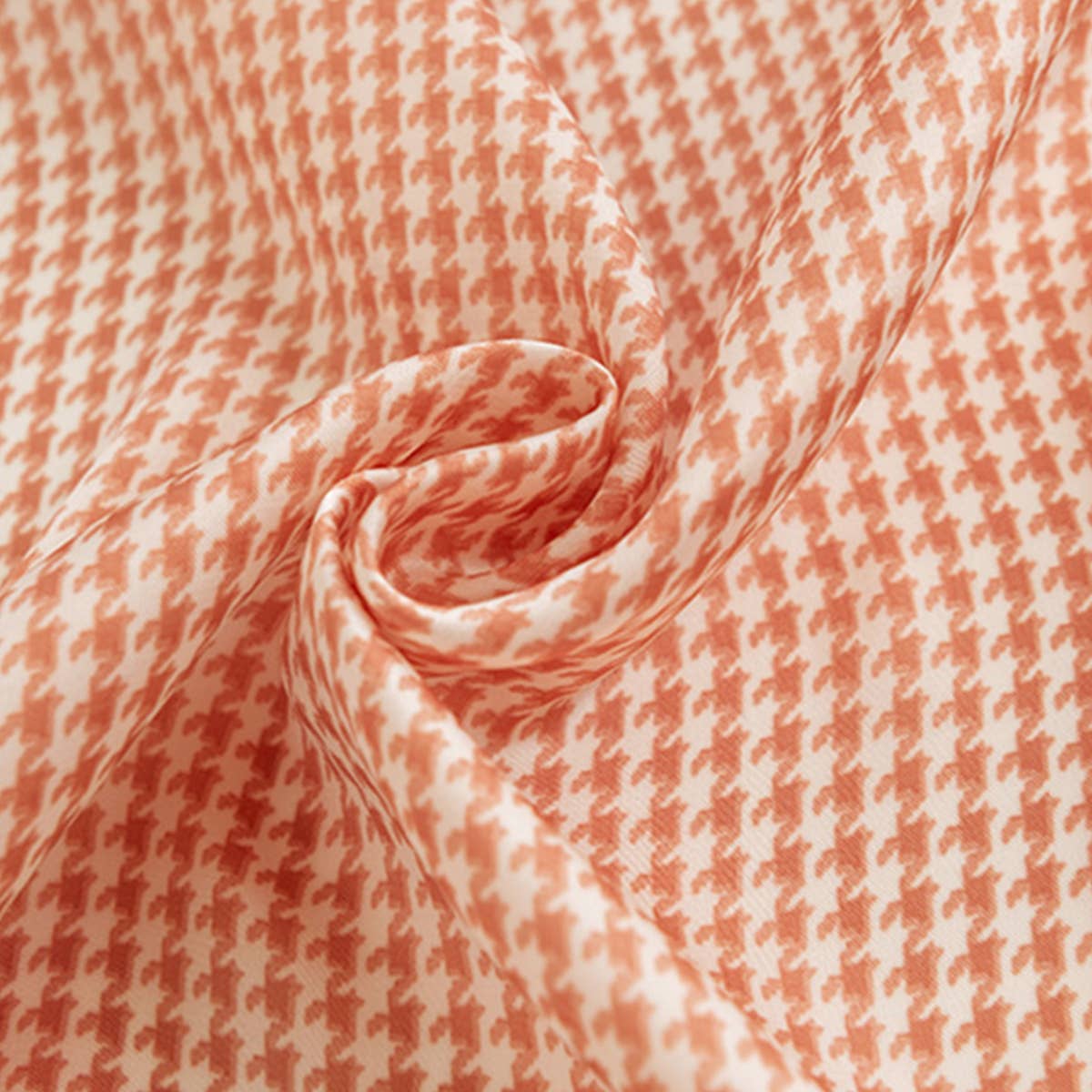 Orange Houndstooth Square Scarf - Best & Co. Boutique