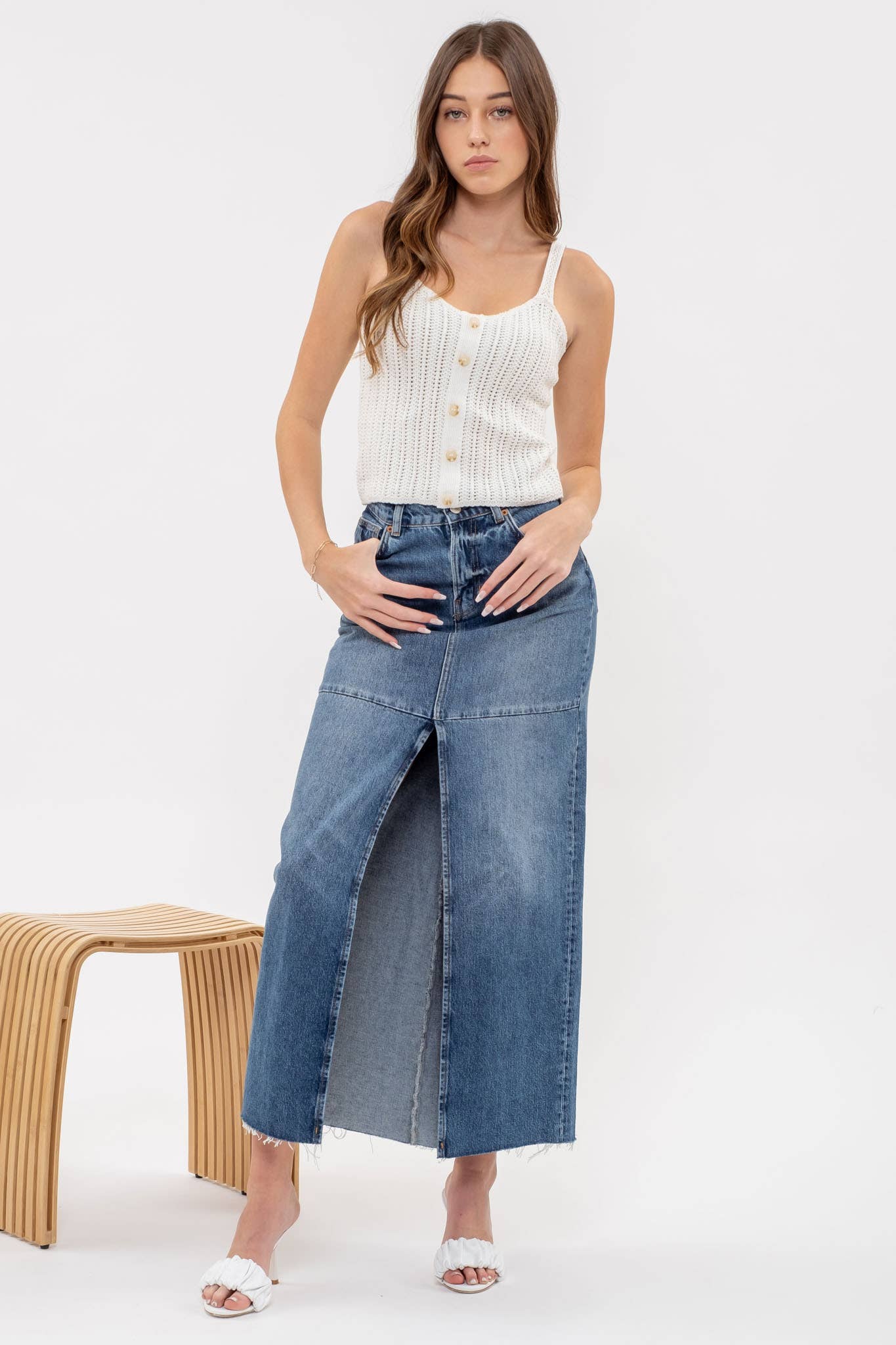 Ivory crochet camisole - Best & Co. Boutique