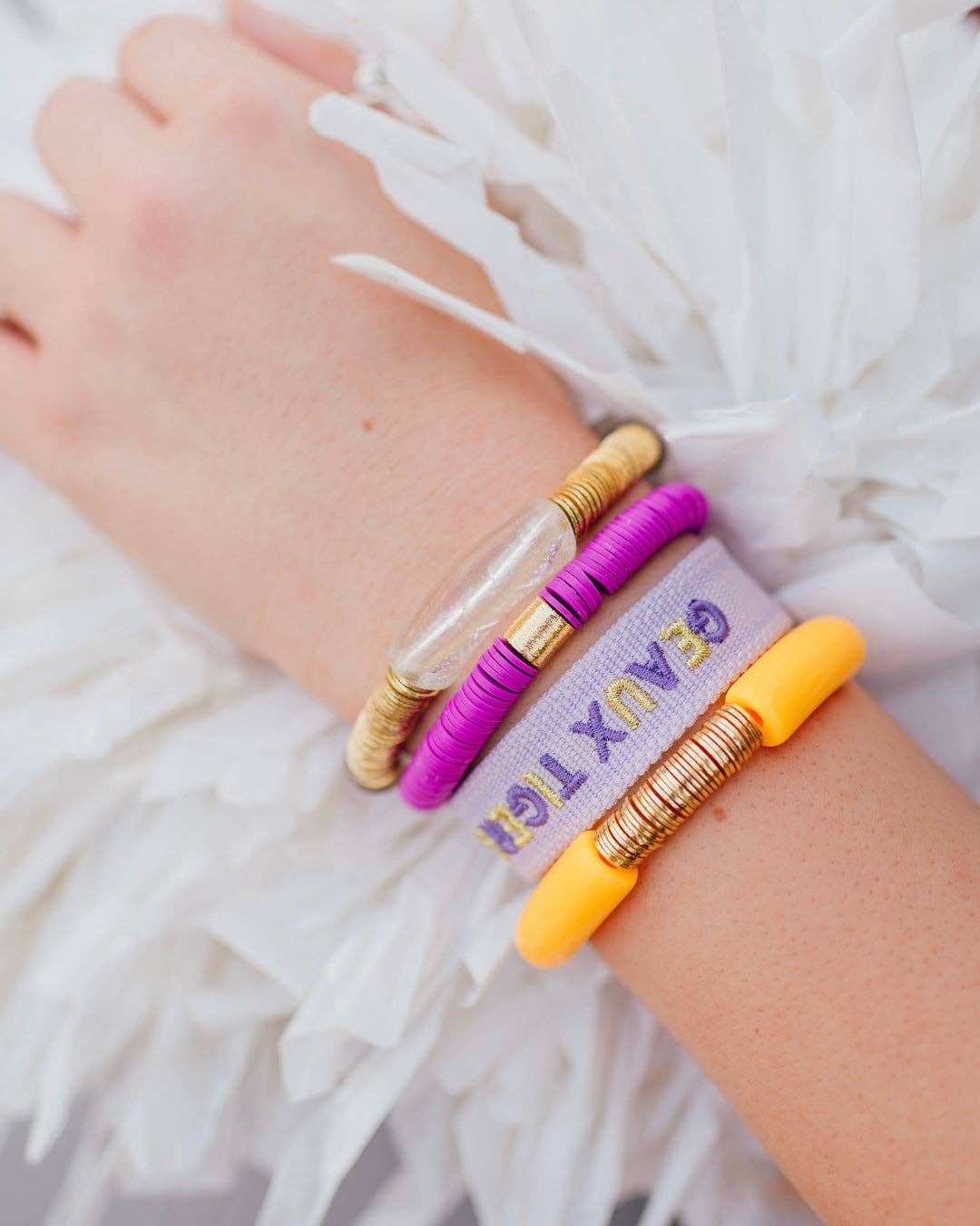 Geaux Tigers Tassel Bracelet - Best & Co. Boutique