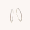 Silver Sutton Crystal Hoops-Medium