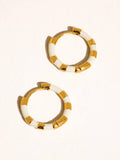 Avielle Enamel Hoops | White