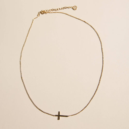 Eternal Grace Gold Cross Necklace