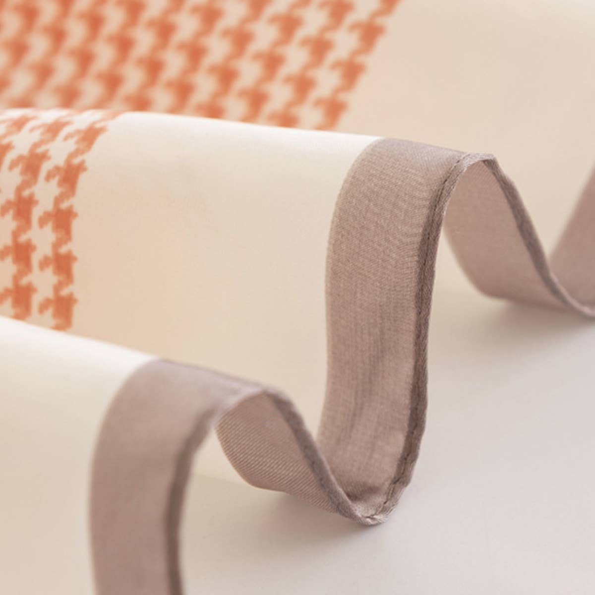 Orange Houndstooth Square Scarf - Best & Co. Boutique