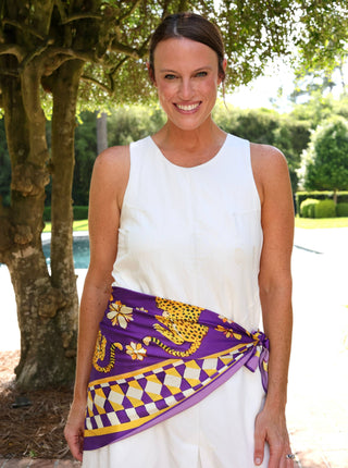 Hollis Purple Tiger Scarf | LRG
