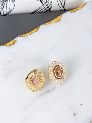 Blush Petal CZ Studs