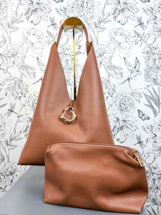 Noma Reversible Suede/Leather Tote | Camel