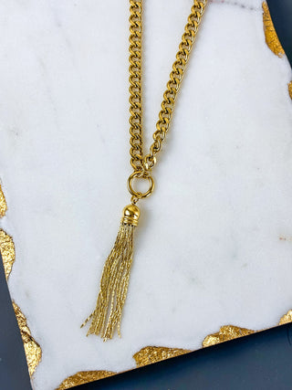 Tassel Pendant Necklace | 18K