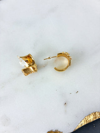 Irregular CZ C-Hoops