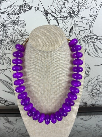 Bentley Resin Necklace | Purple