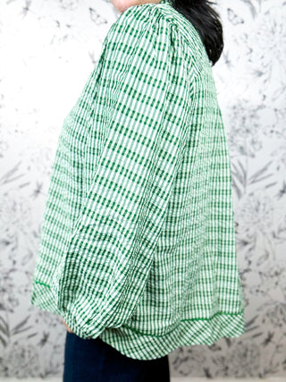 Briar Plaid Blouse | Curvy
