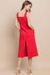 The Julia Red Scalloped Midi Dress - Best & Co. Boutique