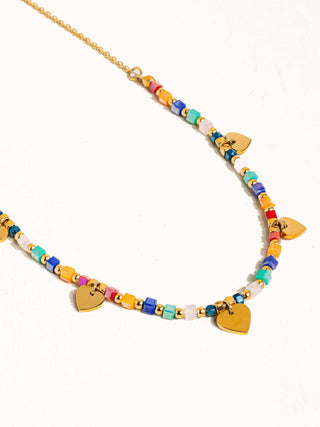 Archie 18K Beaded Heart Necklace