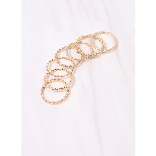 The Wolfe 7-Ring Stack - Best & Co. Boutique