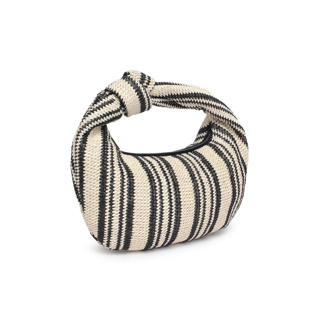 Tessa Straw Knotted Clutch (BW) - Best & Co. Boutique
