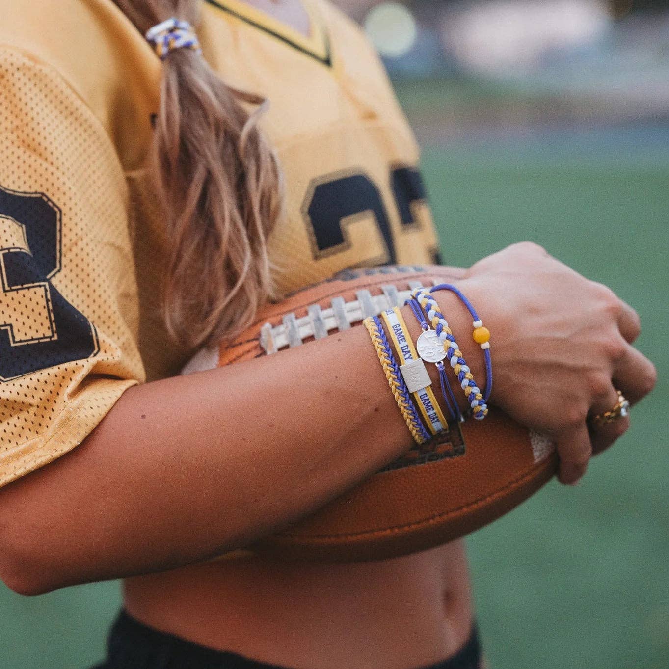 Lets Go Game Day Bracelet/Hair Tie Set