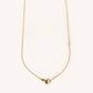 White Shell Heart Necklace | Gold