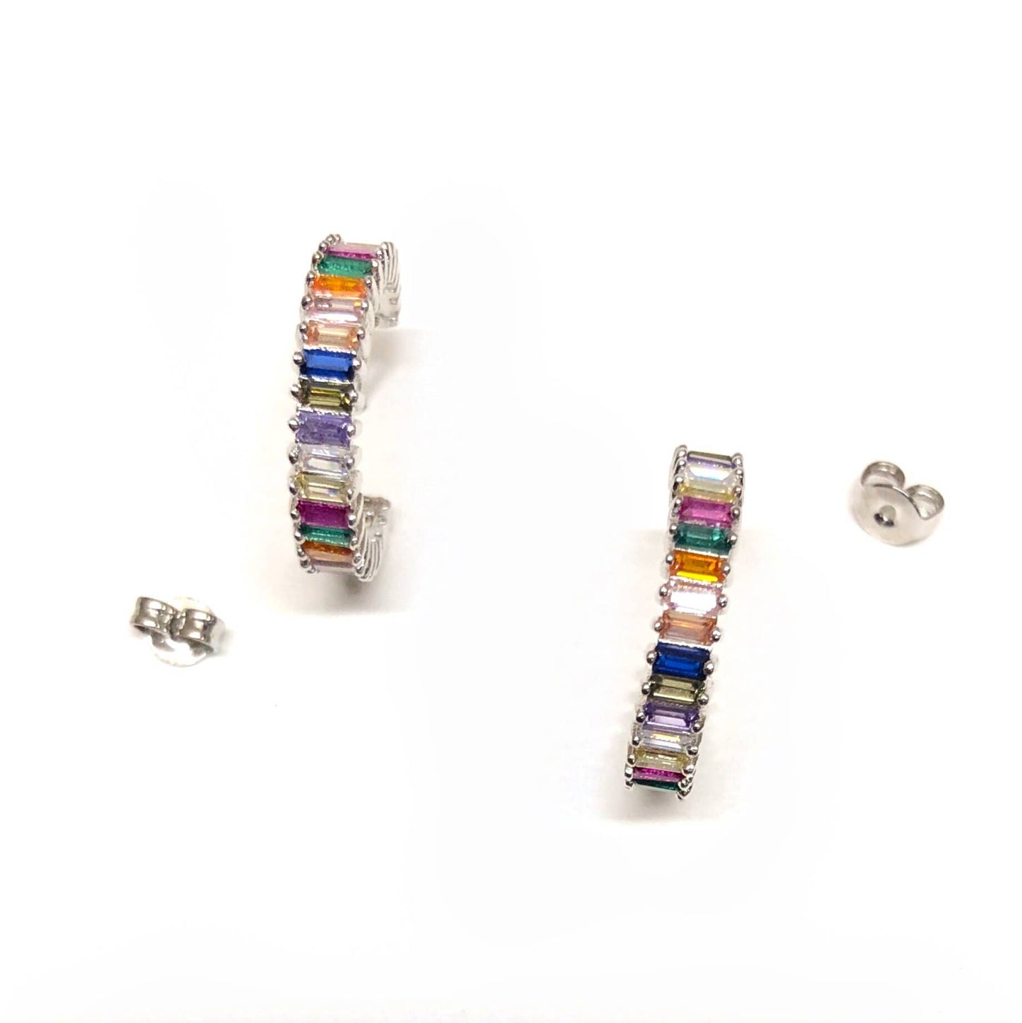 Rainbow Shimmer Hoops Gold