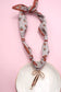 Red Floral Bow Charm Scarf Necklace - Best & Co. Boutique
