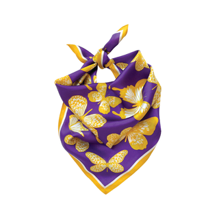 Mariposa Scarf in Purple & Gold