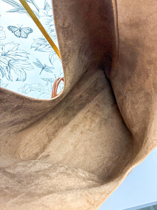 Noma Reversible Suede/Leather Tote | Camel