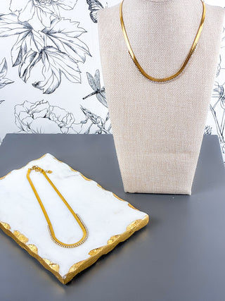 Fiona 18K Herringbone | CZ
