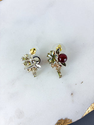 Vintage Inspired Cubic Zirconia Flower Tassel Earrings