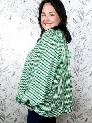 Briar Plaid Blouse | Curvy