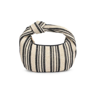 Tessa Straw Knotted Clutch (BW) - Best & Co. Boutique