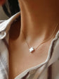 18K Gold Non-Tarnish Freshwater Pearl Clover Necklace
