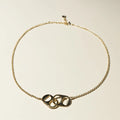 soda top necklace gold NICKLE & SUEDE