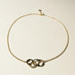 soda top necklace gold NICKLE & SUEDE