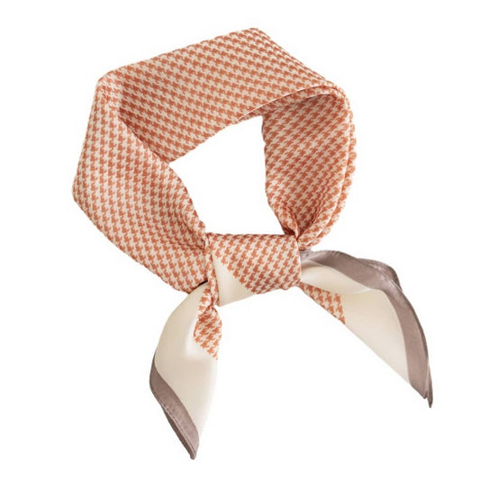 Orange Houndstooth Square Scarf - Best & Co. Boutique