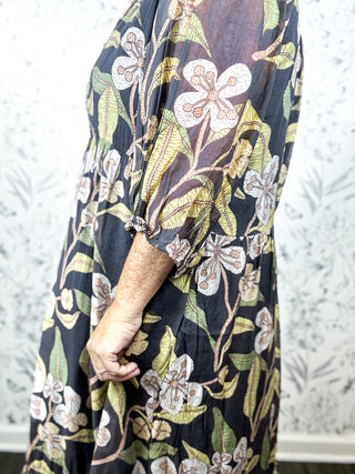 Magnolia Floral Midi Dress | Curvy