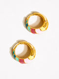 Paloma Striped Enamel Hoops