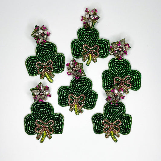St. Pattys Shamrock Earrings - Best & Co. Boutique