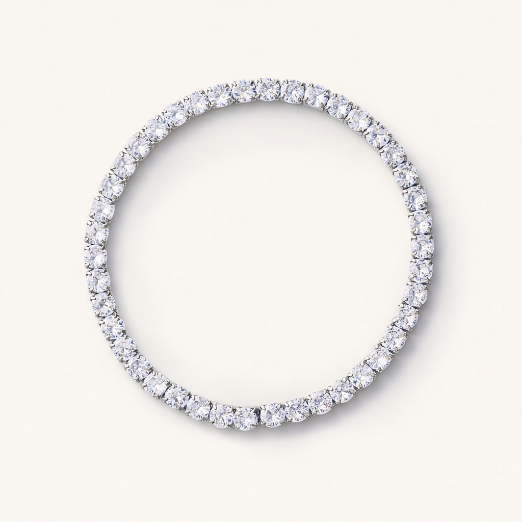Elastic Tennis Bracelet | Silver