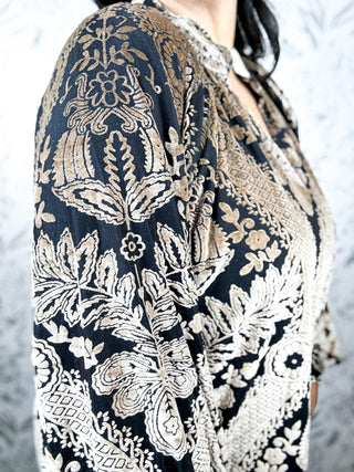 Monroe Damask Blouse | Curvy