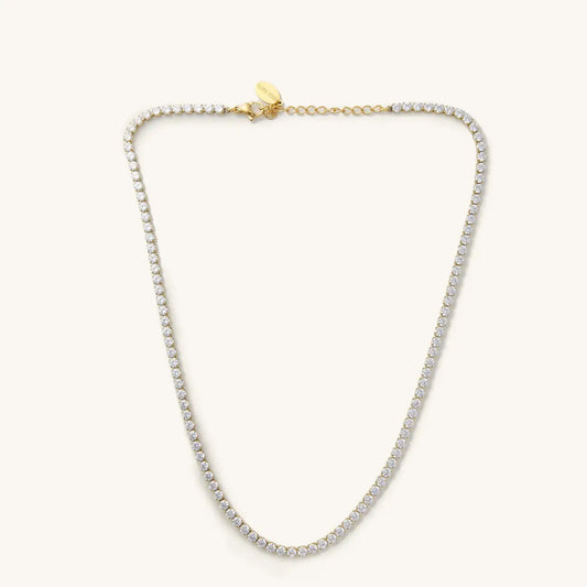 Stella Tennis Necklace | Gold