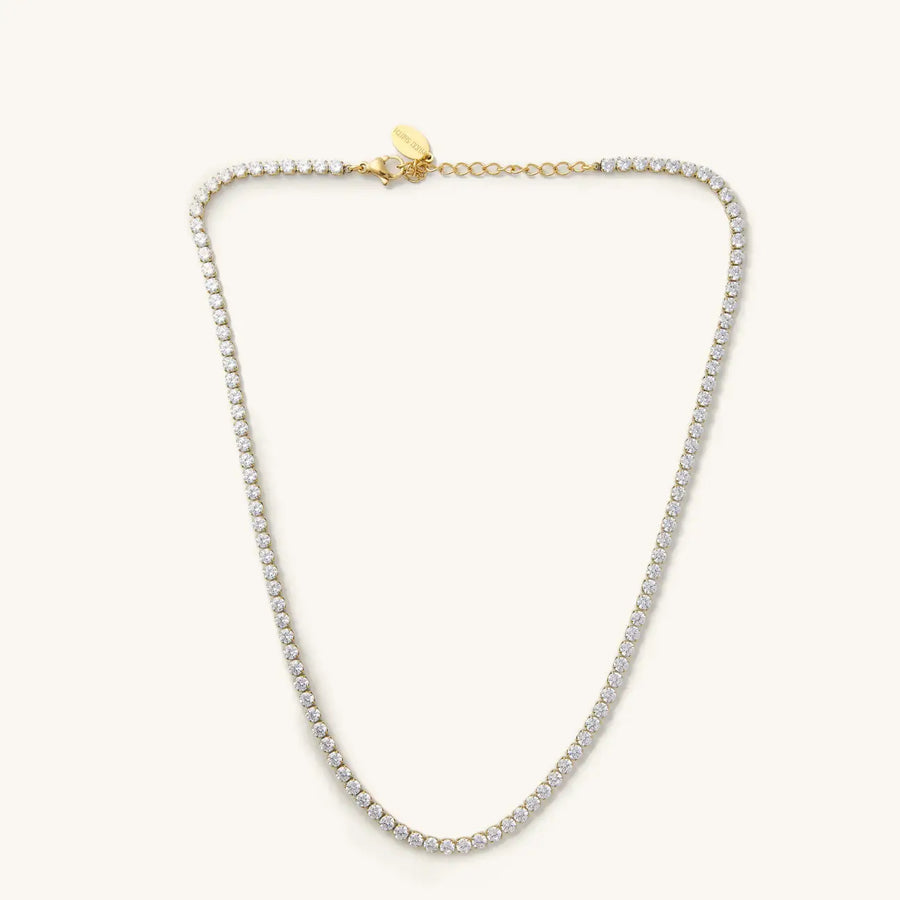 Stella Tennis Necklace | Gold