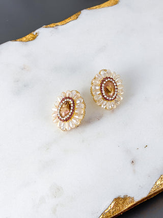 Blush Petal CZ Studs