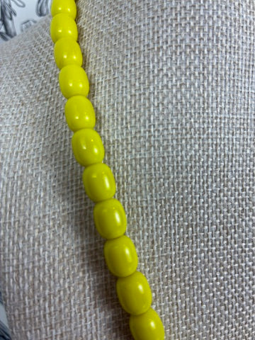 Yellow Beaded Necklace | Heart
