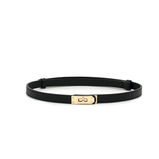 Turnlock Vegan Leather Belt | Black