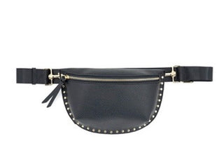 Fanny Studded Crossbody | Black