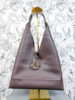 Noma Reversible Suede/Leather Tote | Chocolate