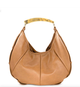 Aura Leather Hobo Horn Handle | Camel