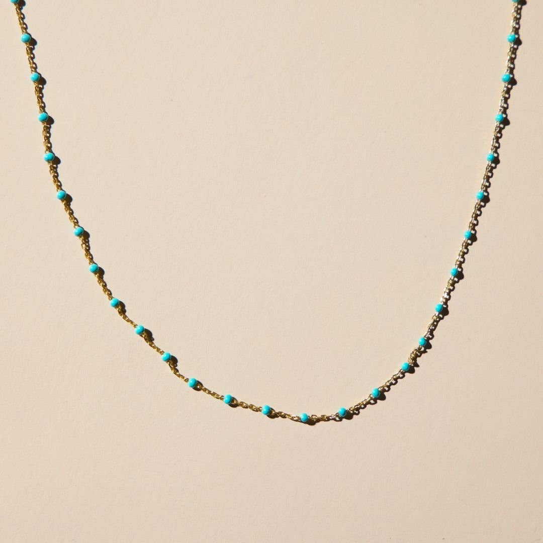 Dainty Turquoise Beaded Chain