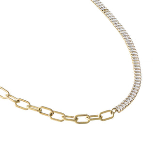 Gilded Tide Tennis & Paperclip Choker