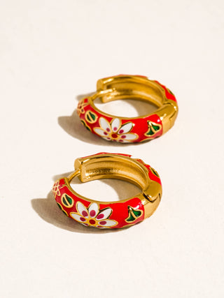 Isabeau Vintage Hoop | Red